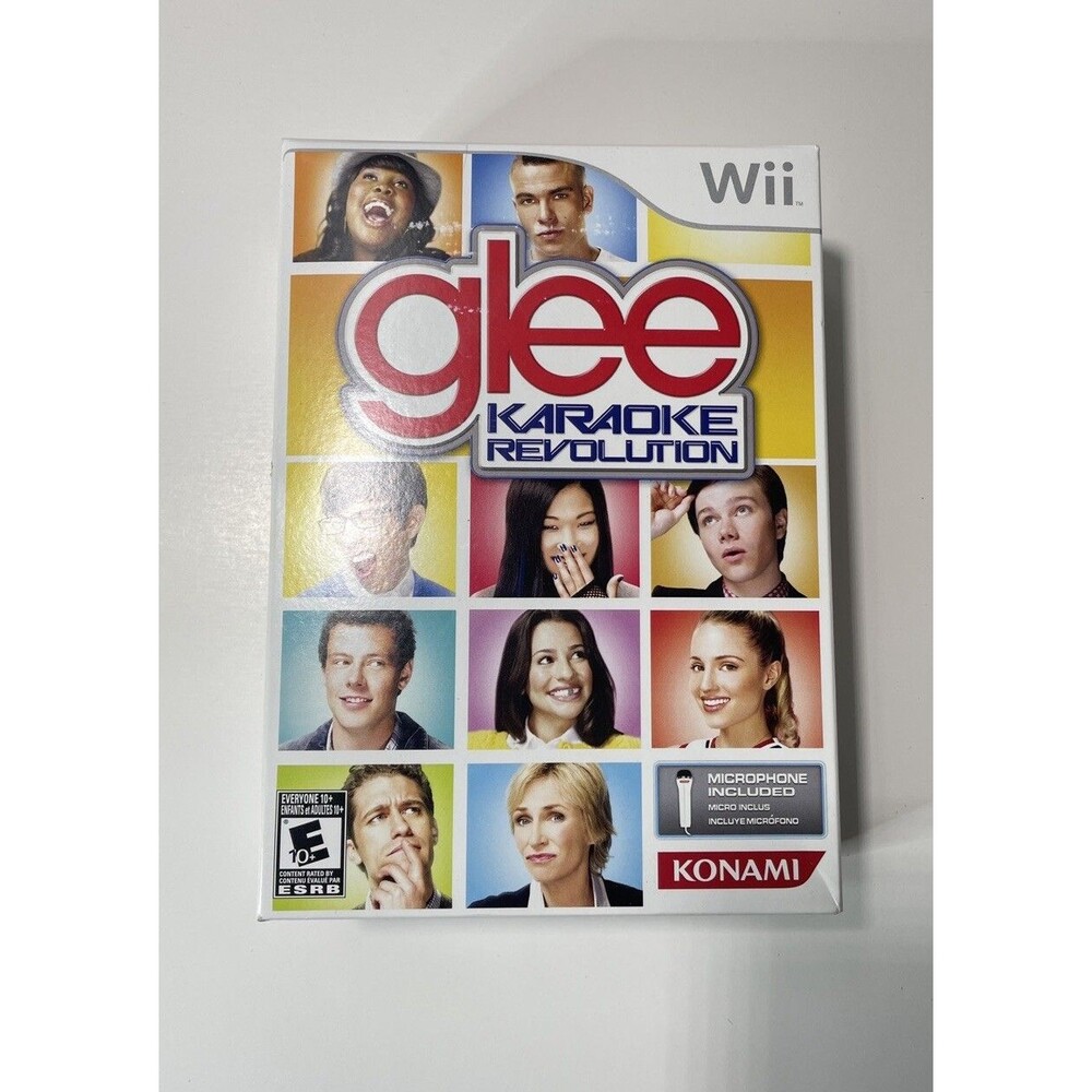 Karaoke Revolution: Glee - Nintendo Wii Game With Microphone Sealed Box Damage